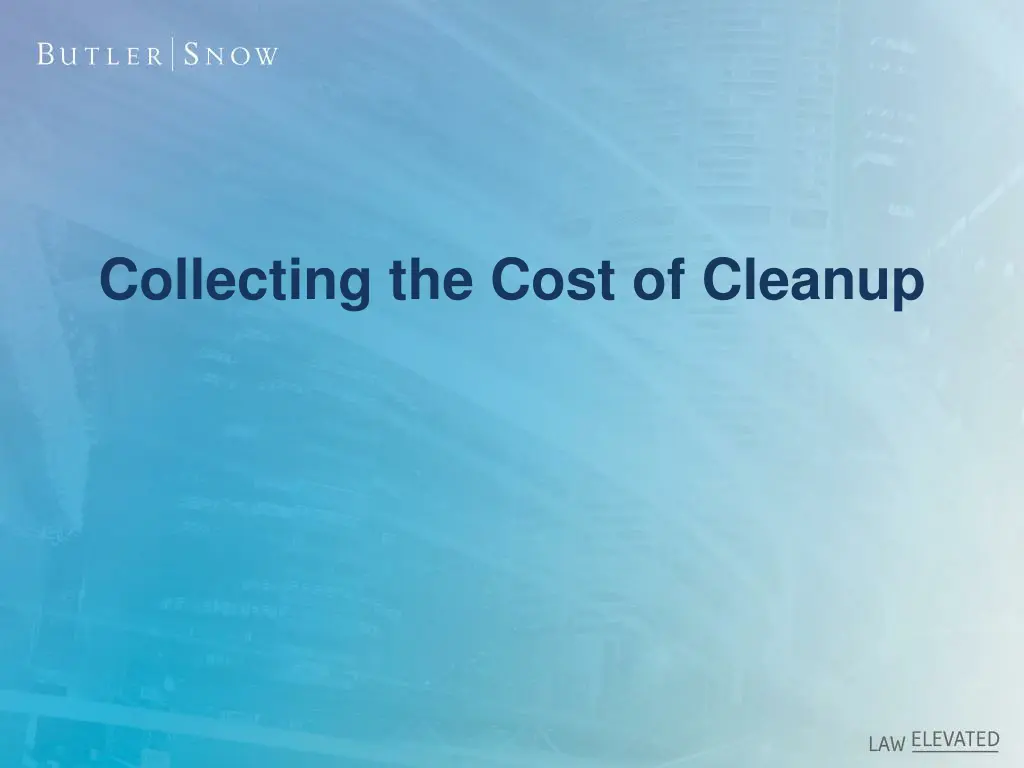 collecting the cost of cleanup
