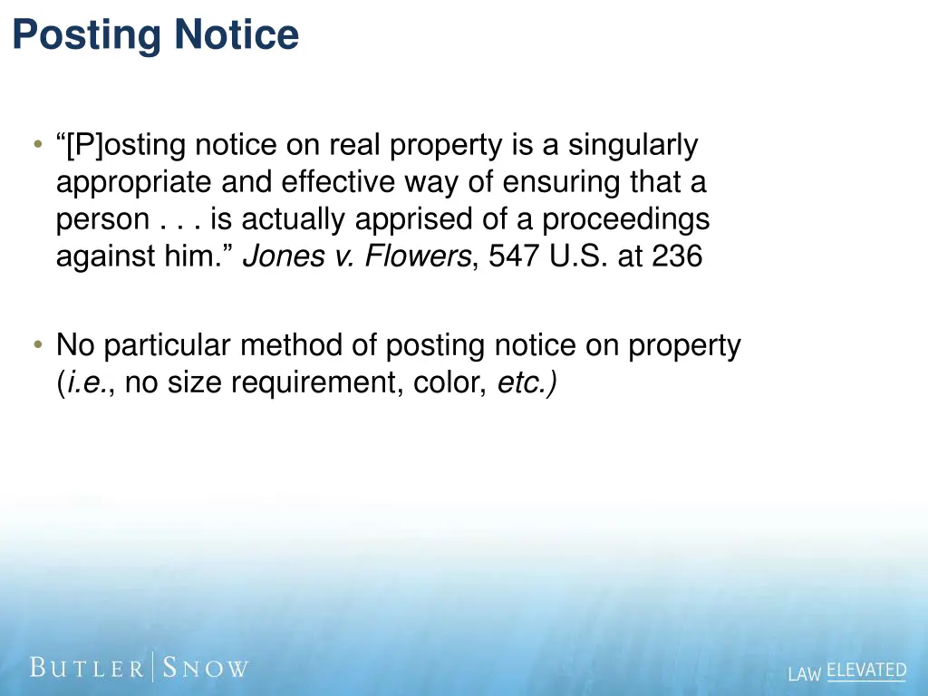 posting notice