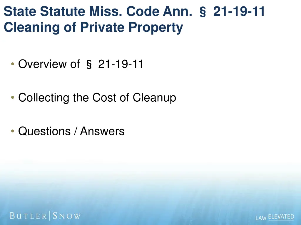 state statute miss code ann cleaning of private