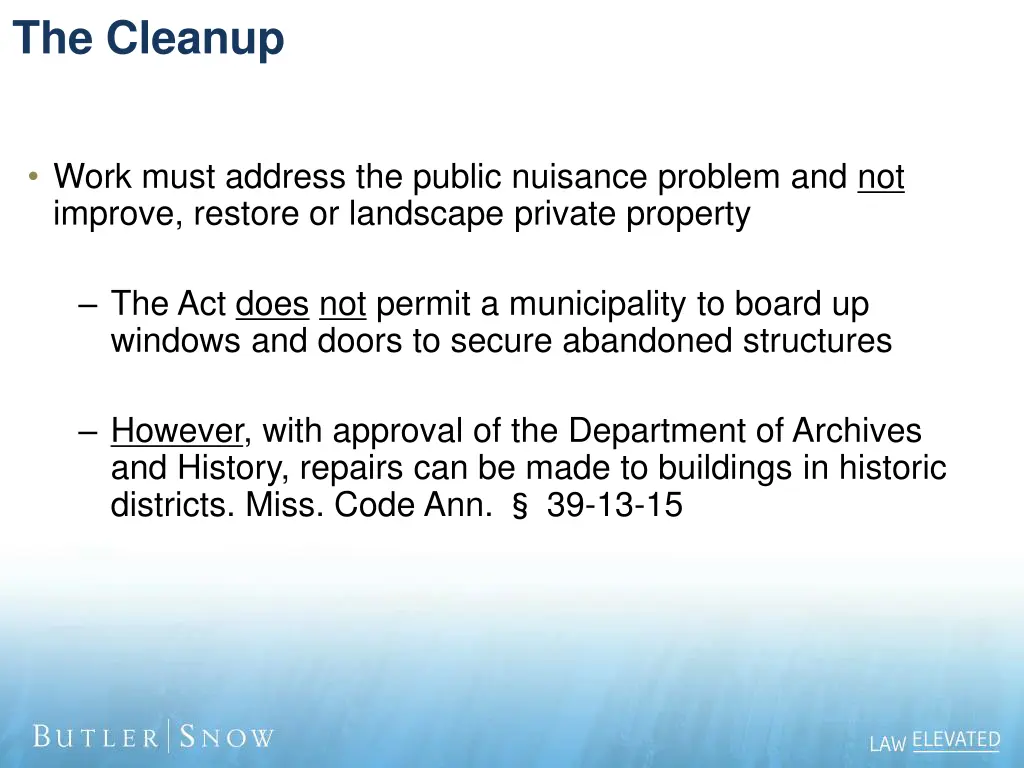 the cleanup 1