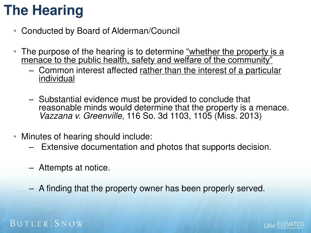 the hearing