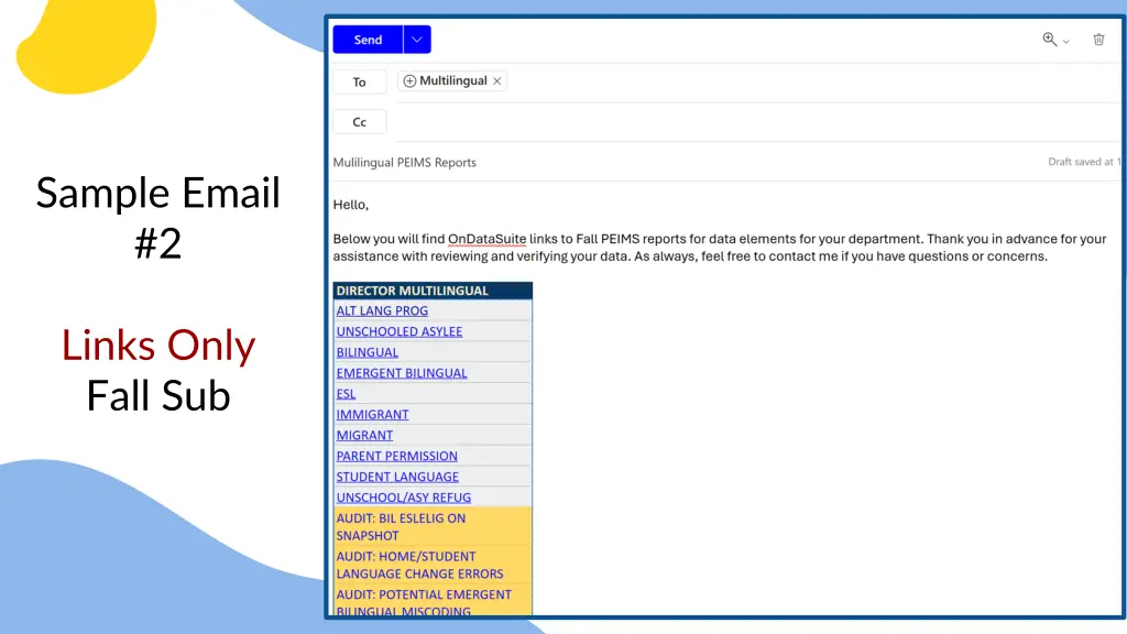 sample email 2