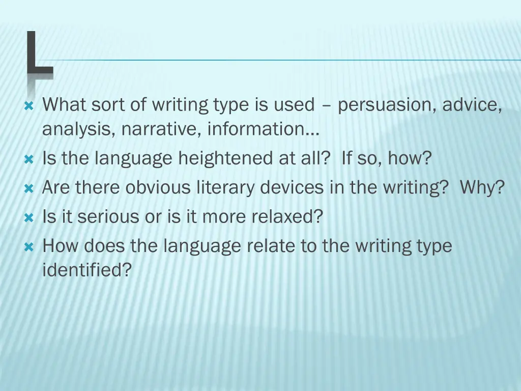 l what sort of writing type is used persuasion