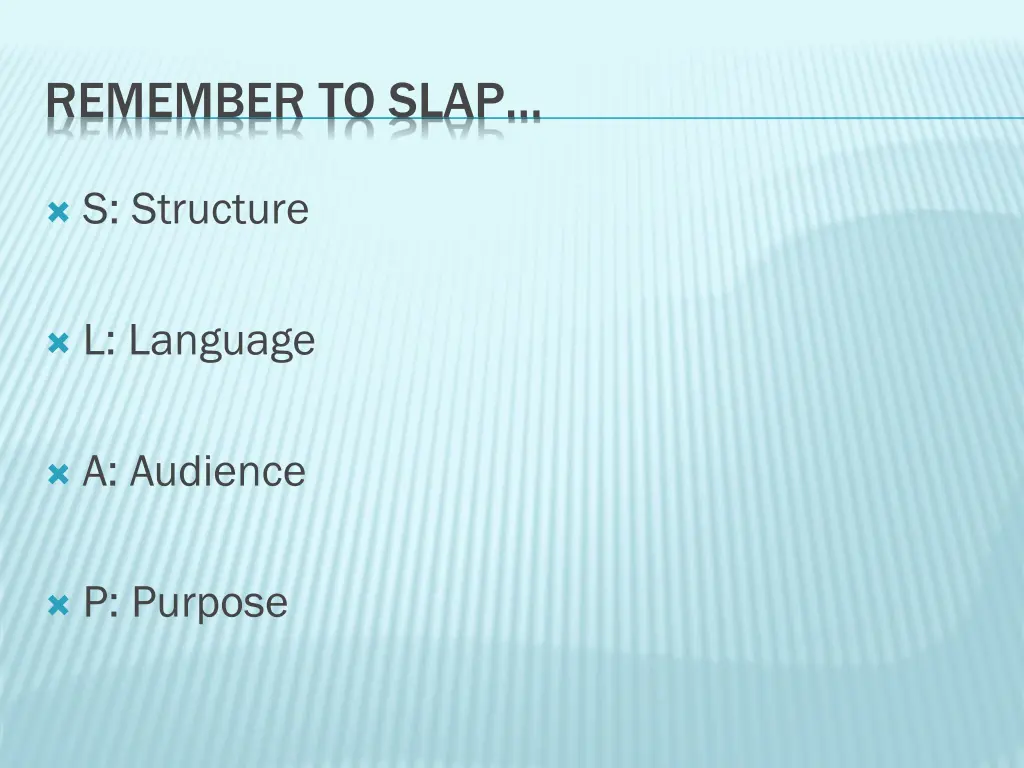 remember to slap