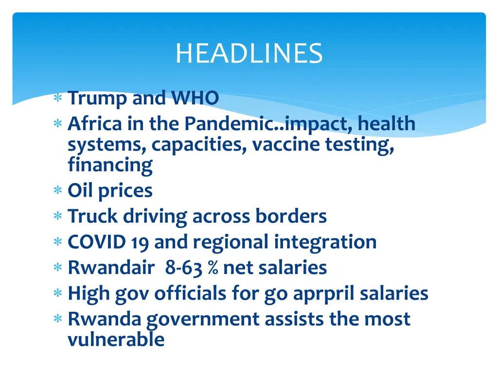 headlines