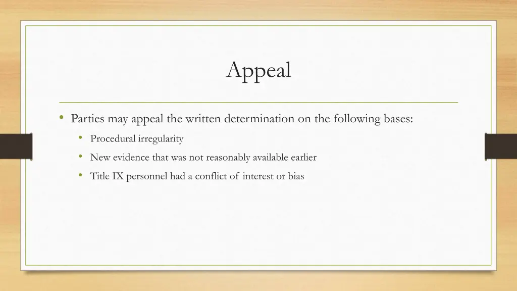 appeal