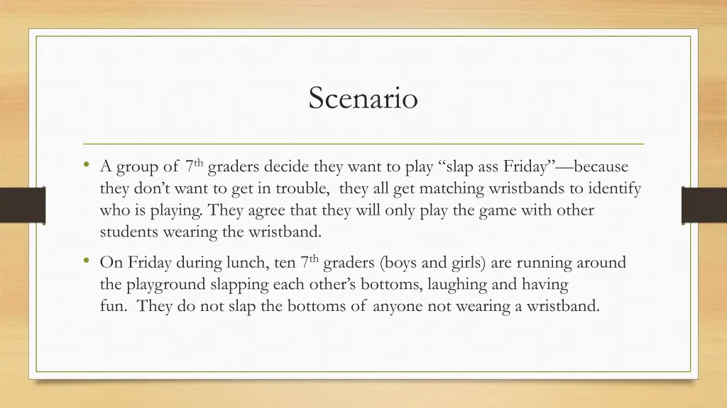 scenario