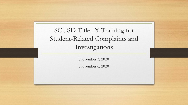 scusd title ix training for student related