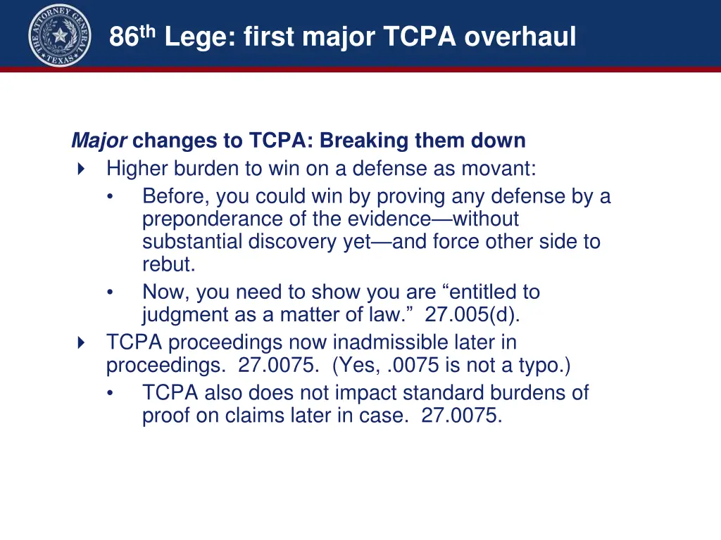 86 th lege first major tcpa overhaul 2