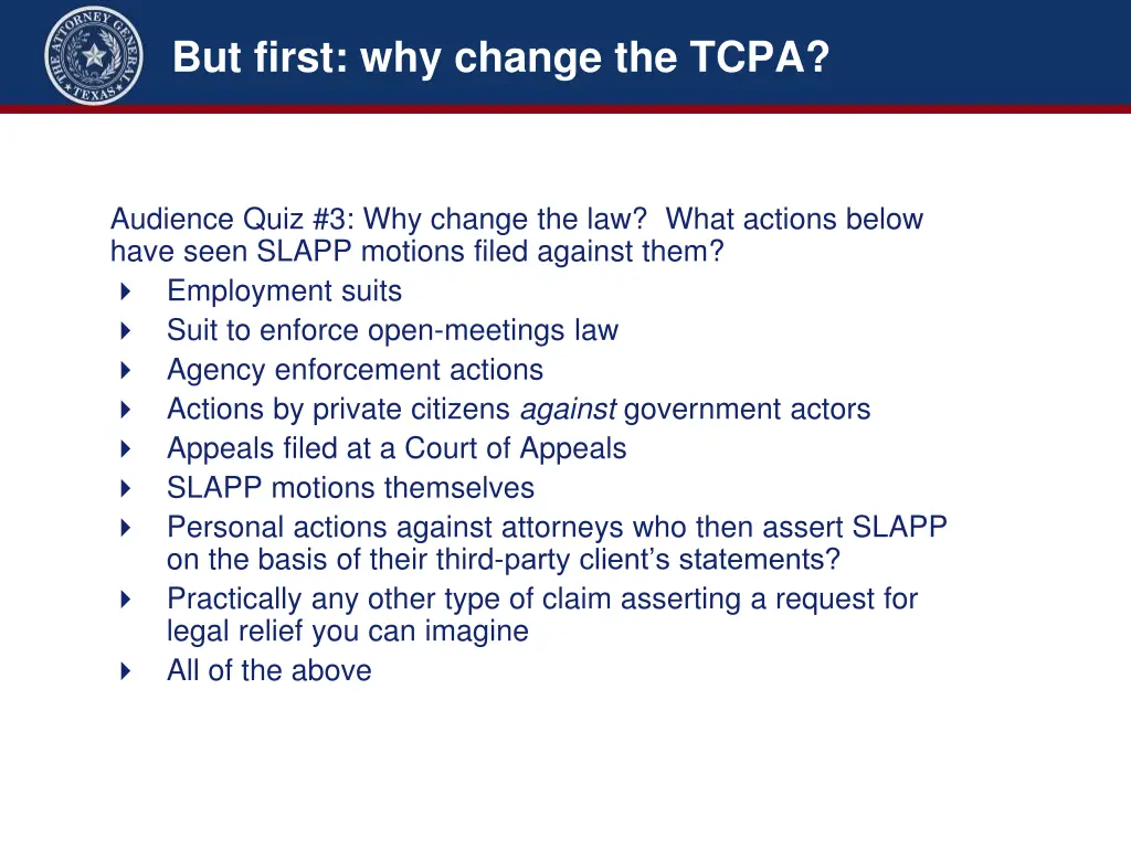 but first why change the tcpa