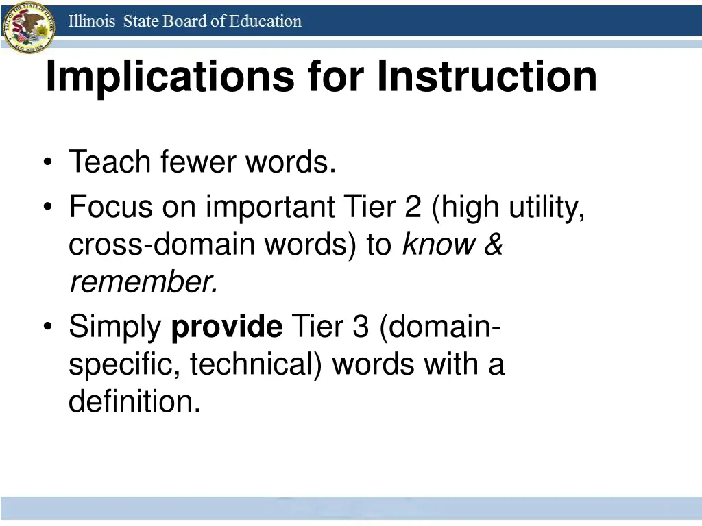 implications for instruction