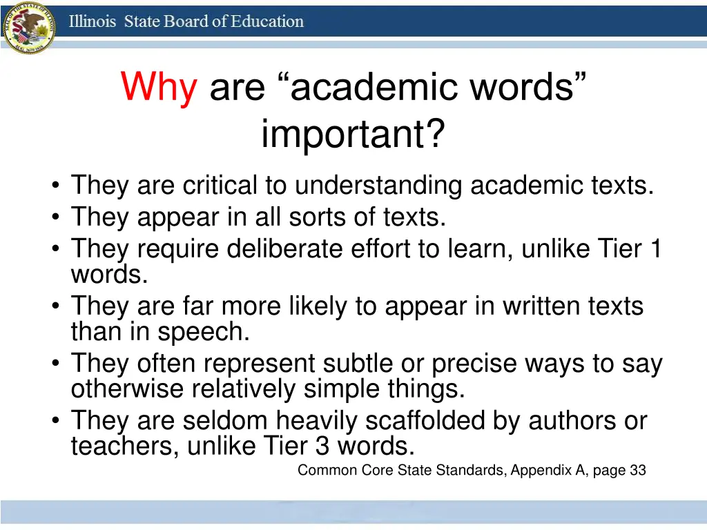 why are academic words important they