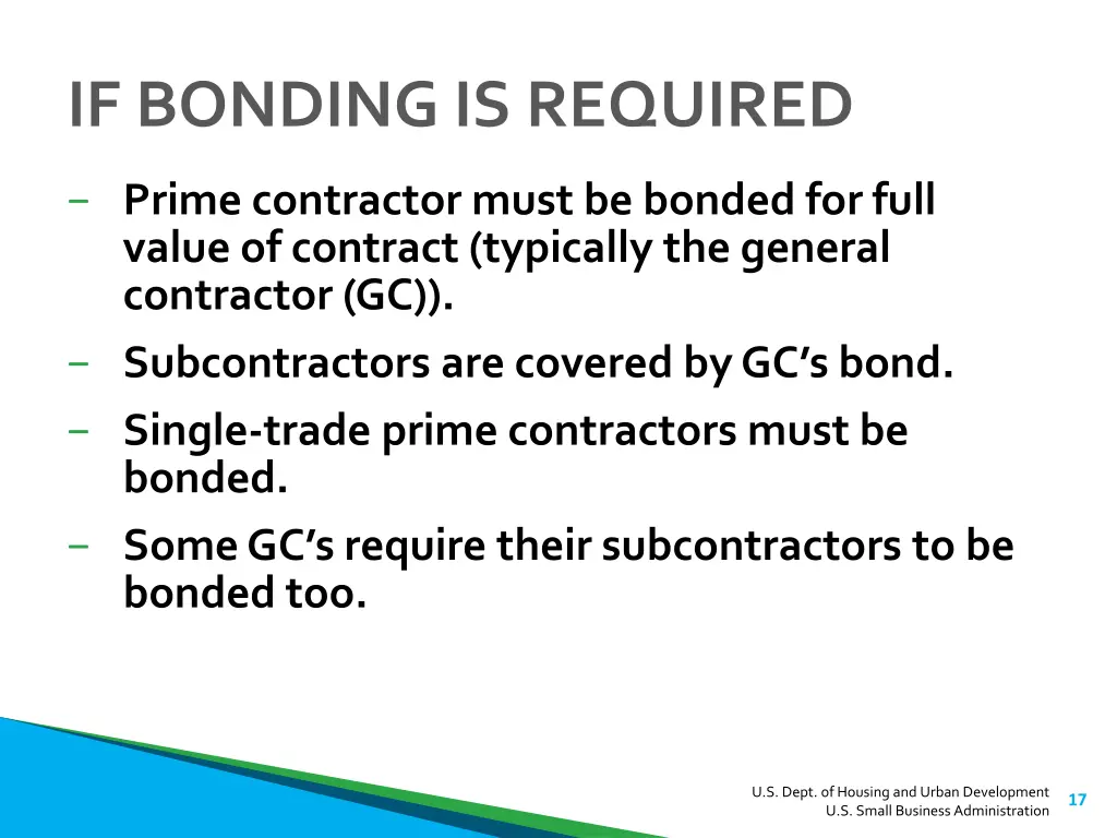 if bonding is required