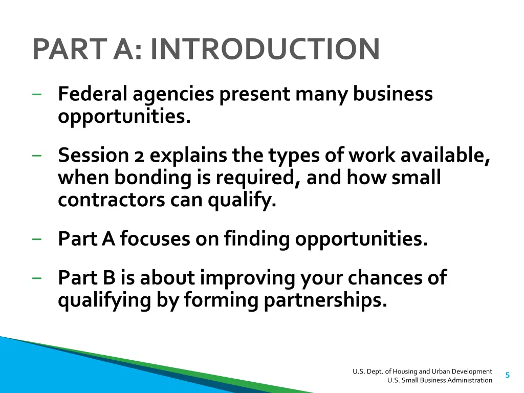 part a introduction