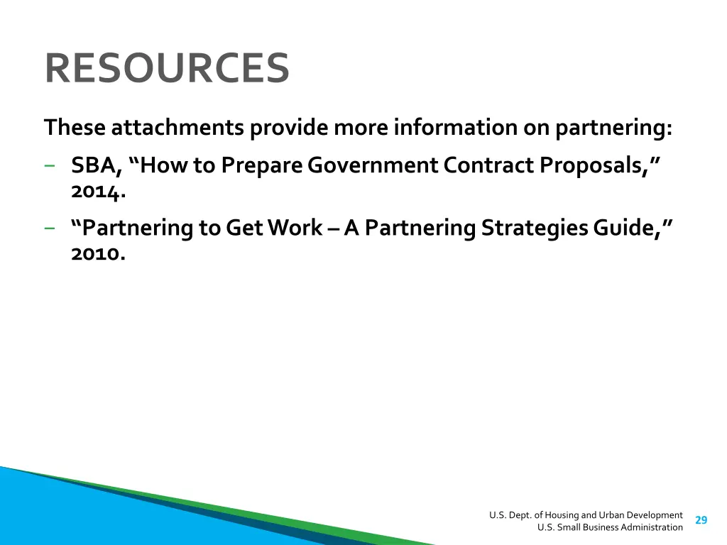 resources