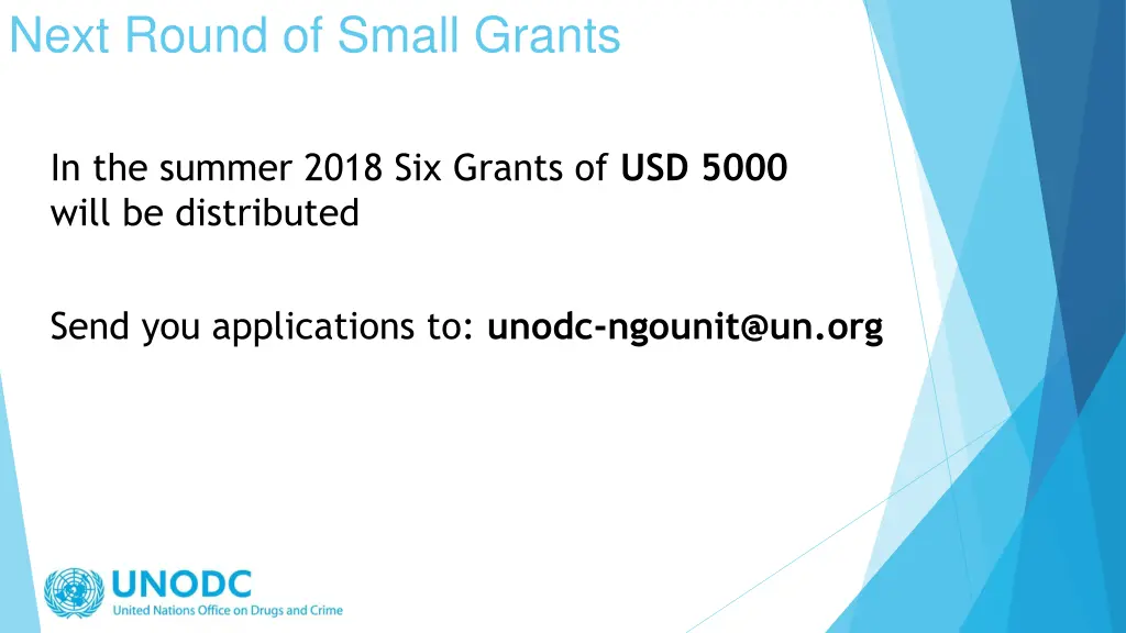 next round of small grants