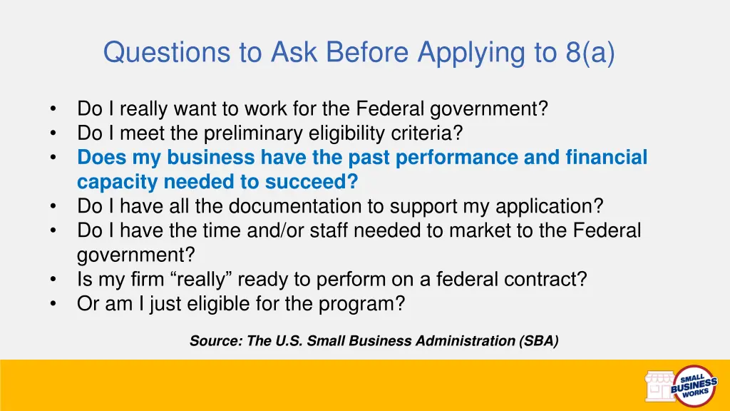 questions to ask before applying to 8 a