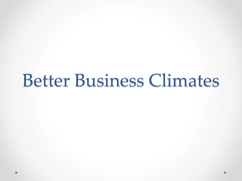 better business climates