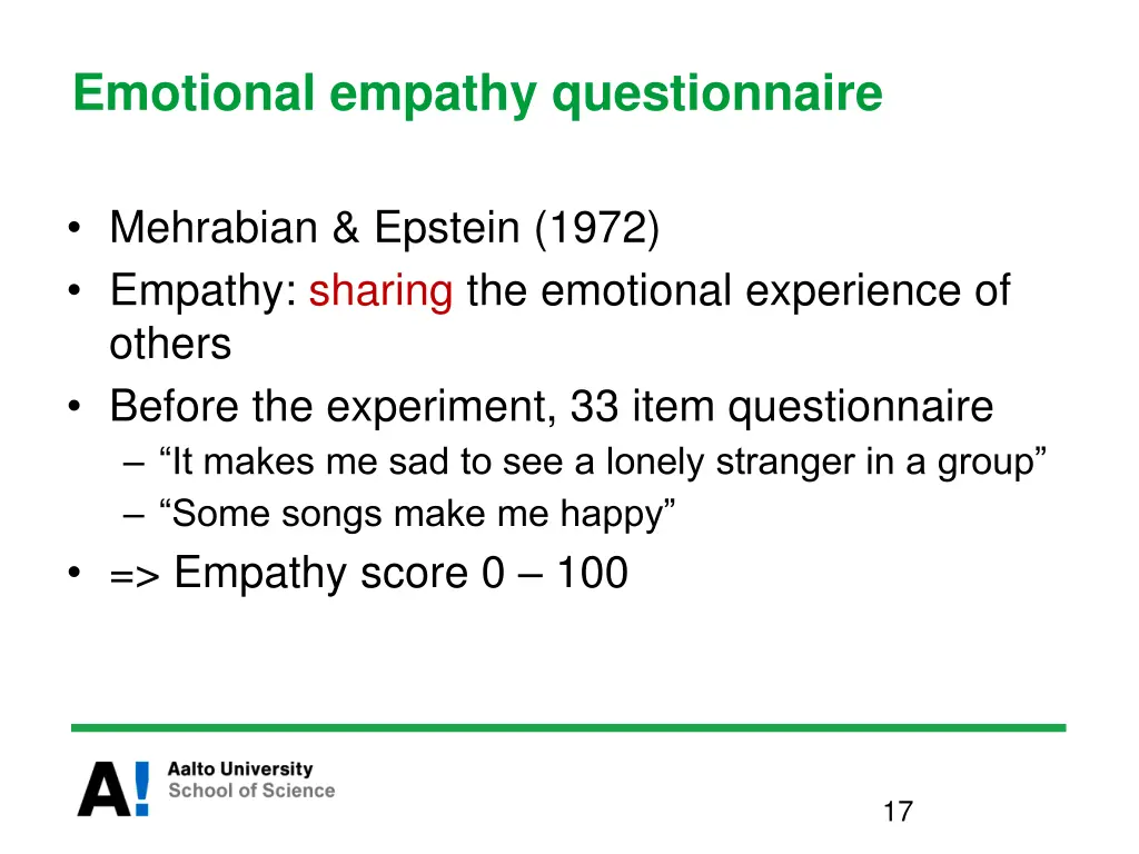 emotional empathy questionnaire