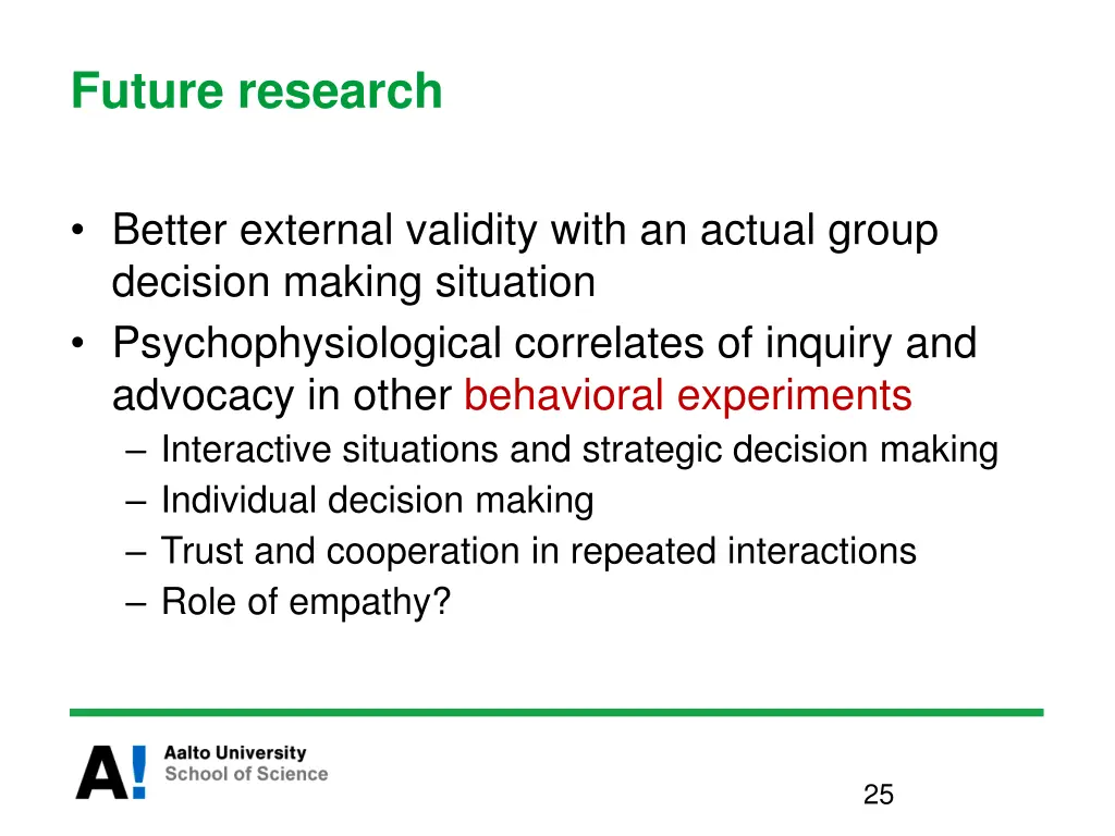 future research