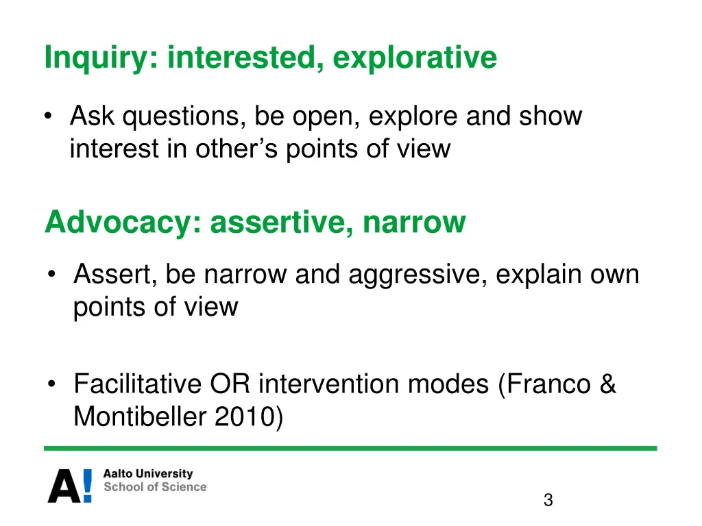 inquiry interested explorative