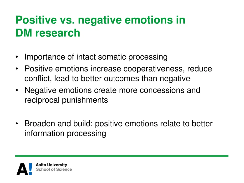 positive vs negative emotions in dm research