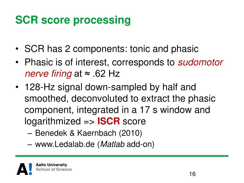 scr score processing