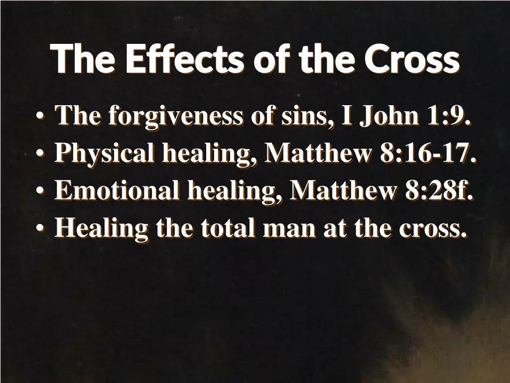 the effects of the cross the effects of the cross