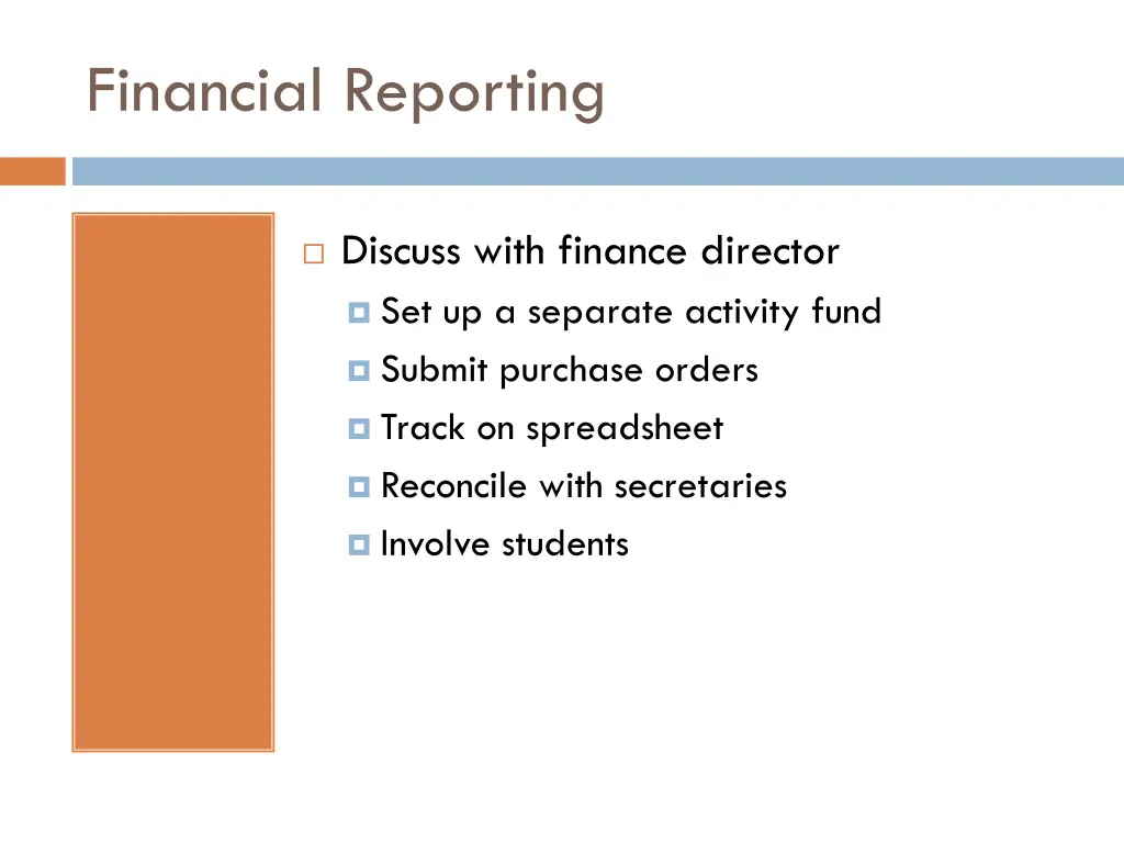 financial reporting