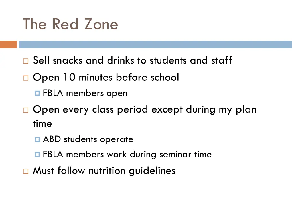the red zone