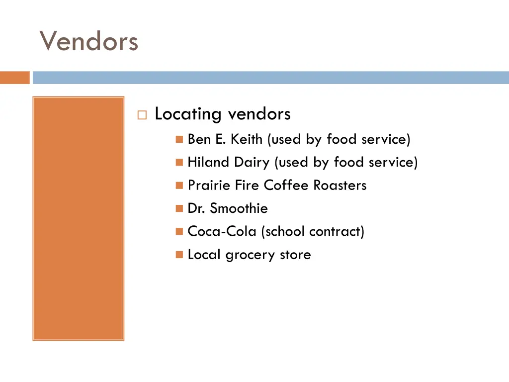 vendors