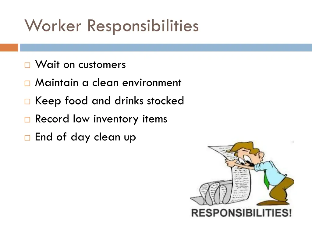 worker responsibilities