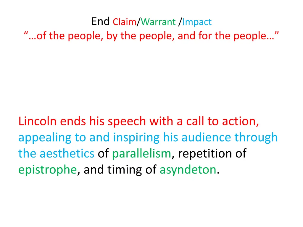 end claim warrant impact