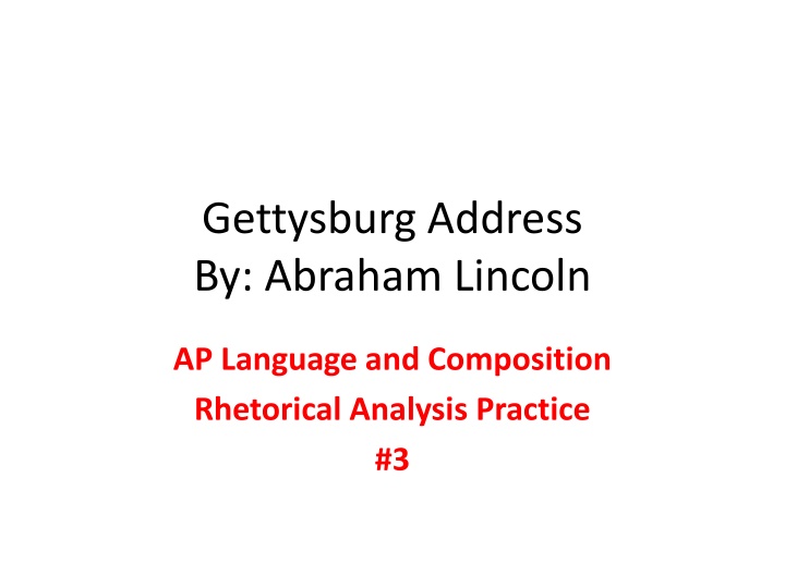 gettysburg address by abraham lincoln