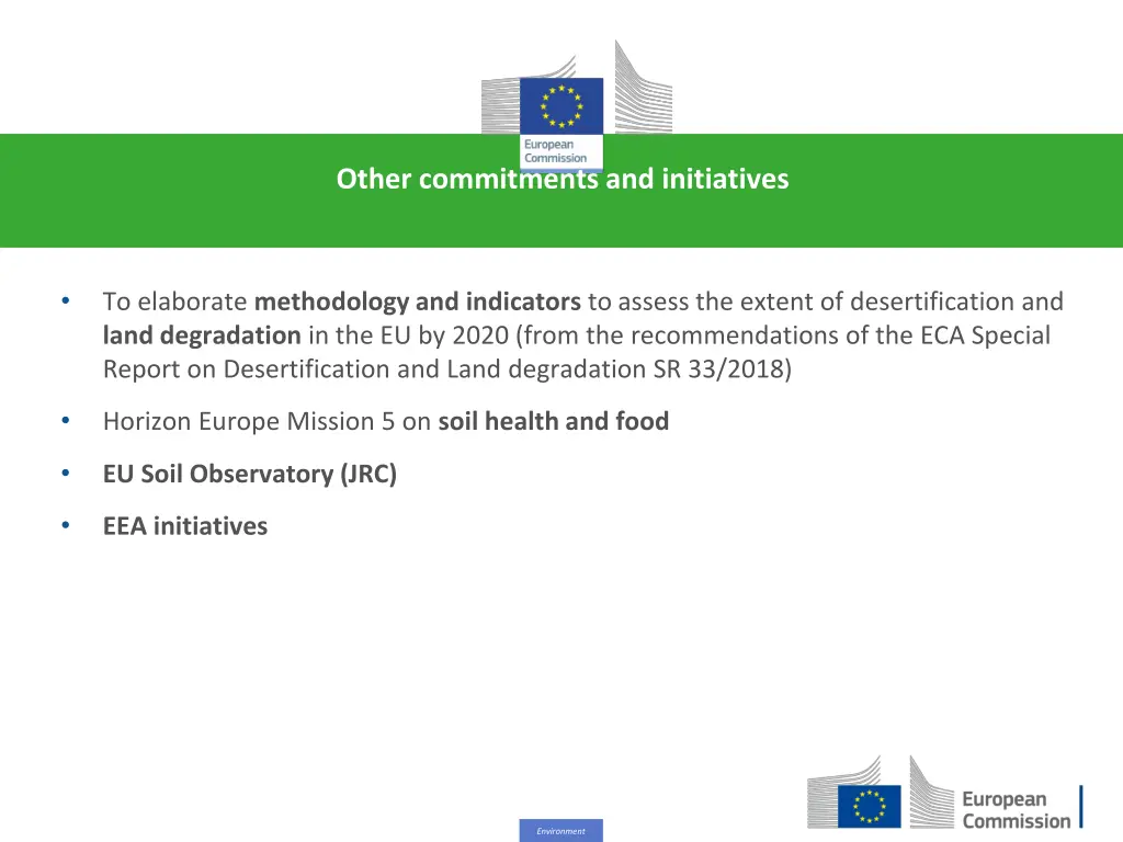 other commitments and initiatives