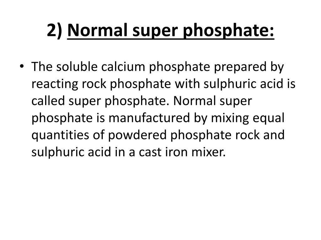 2 normal super phosphate