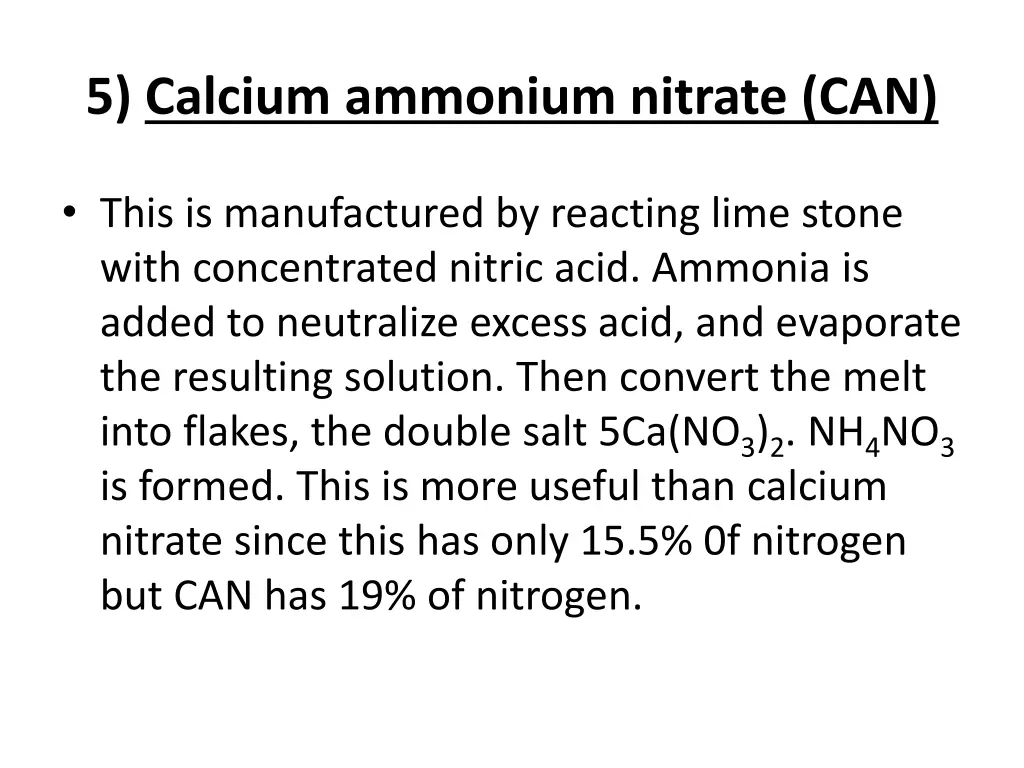 5 calcium ammonium nitrate can