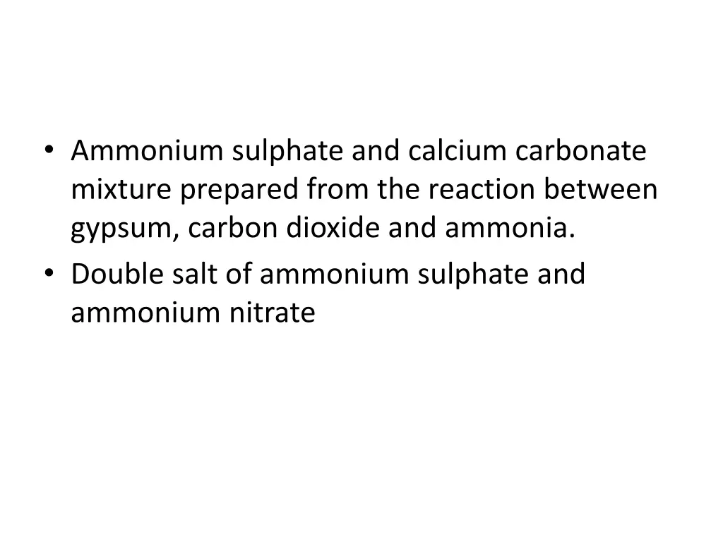 ammonium sulphate and calcium carbonate mixture