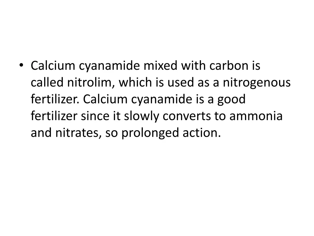 calcium cyanamide mixed with carbon is called