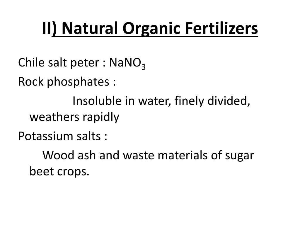 ii natural organic fertilizers