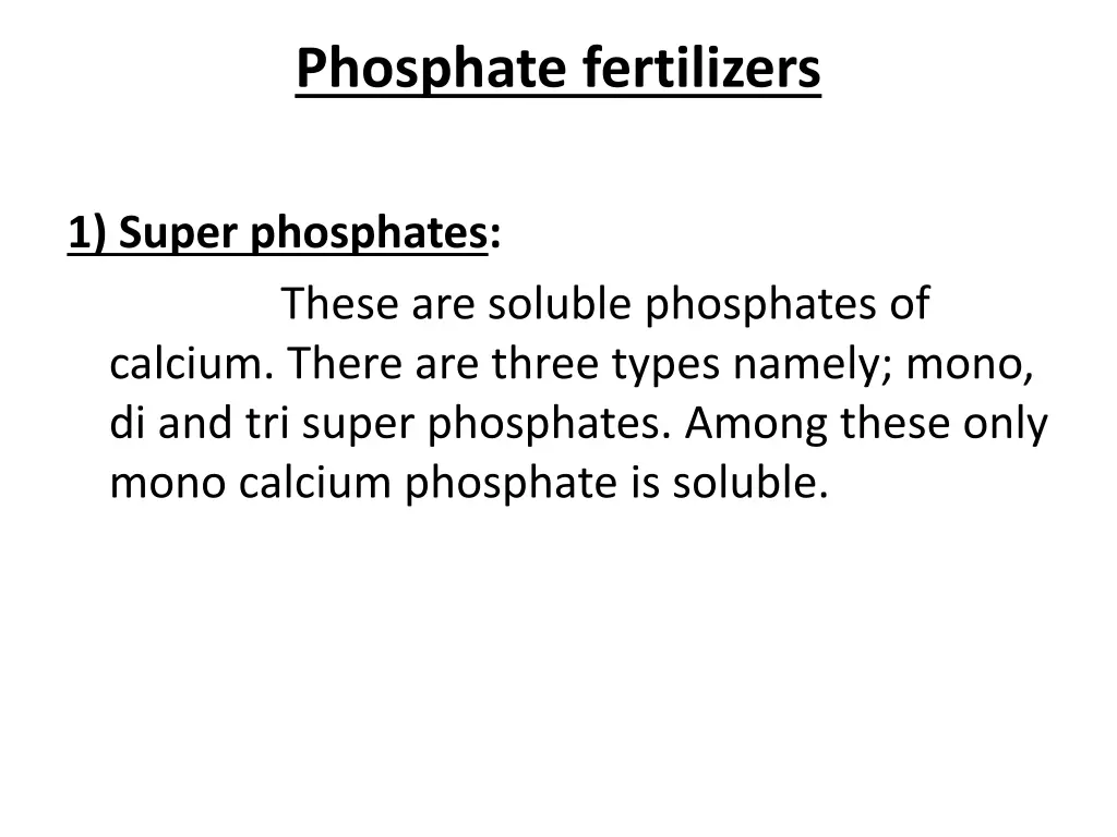 phosphate fertilizers