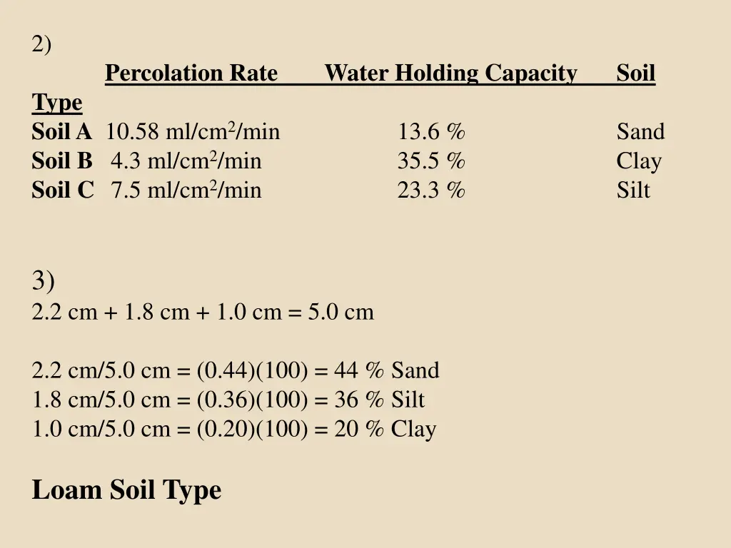 2 type soil a 10 58 ml cm 2 min soil