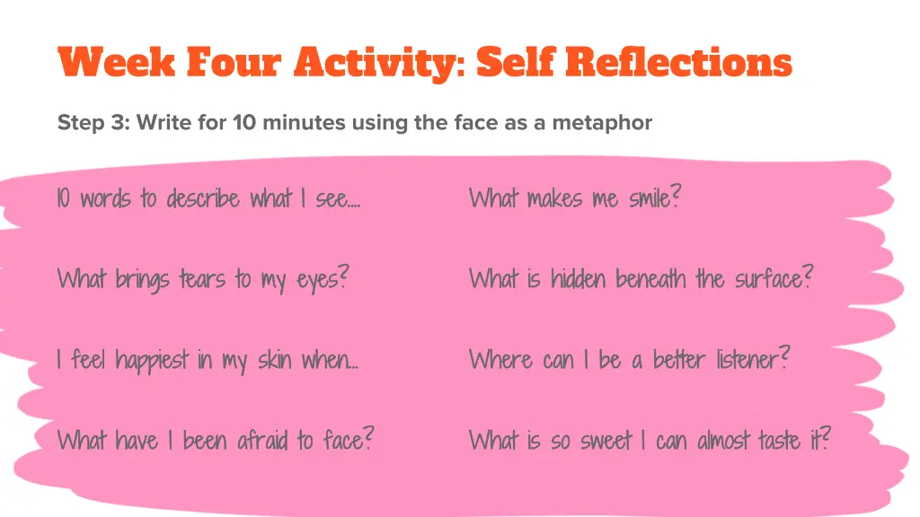 week four activity self reflections 1