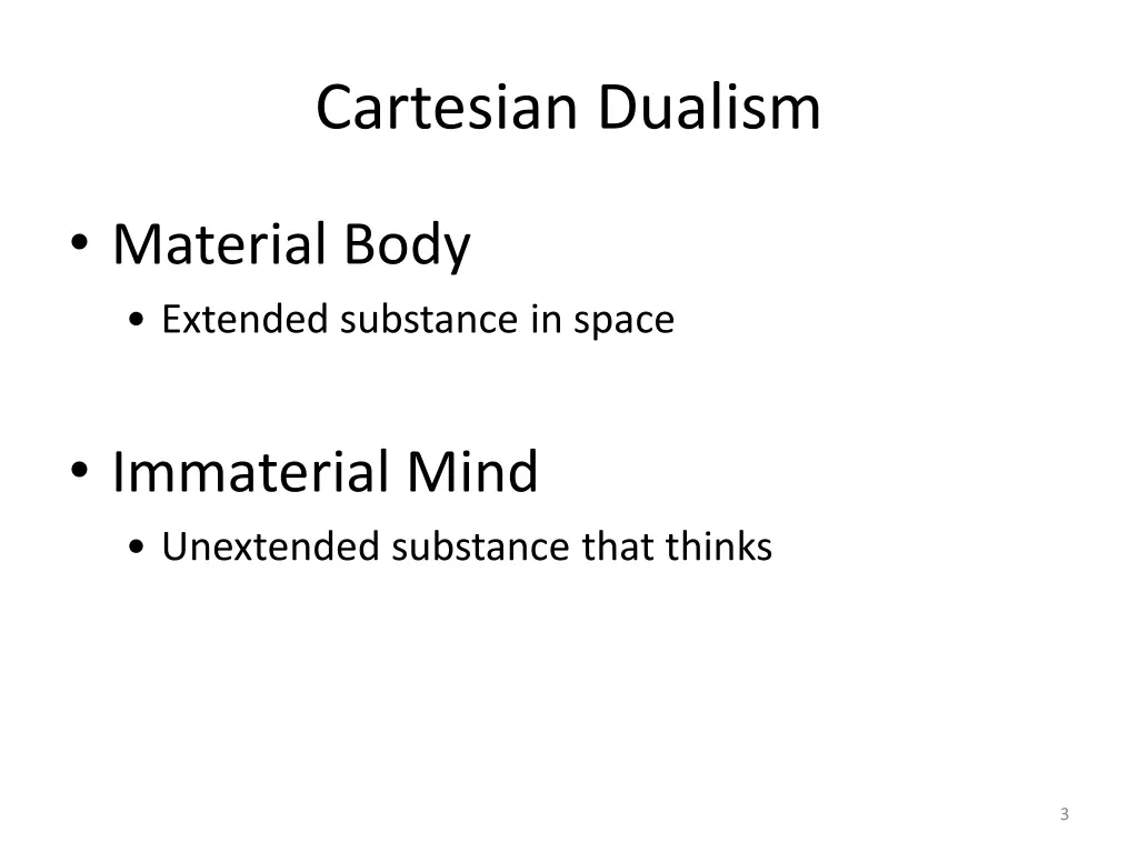 cartesian dualism