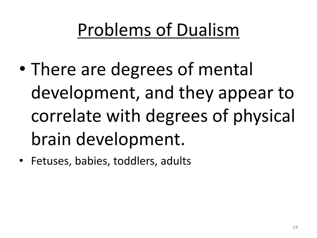 problems of dualism 4