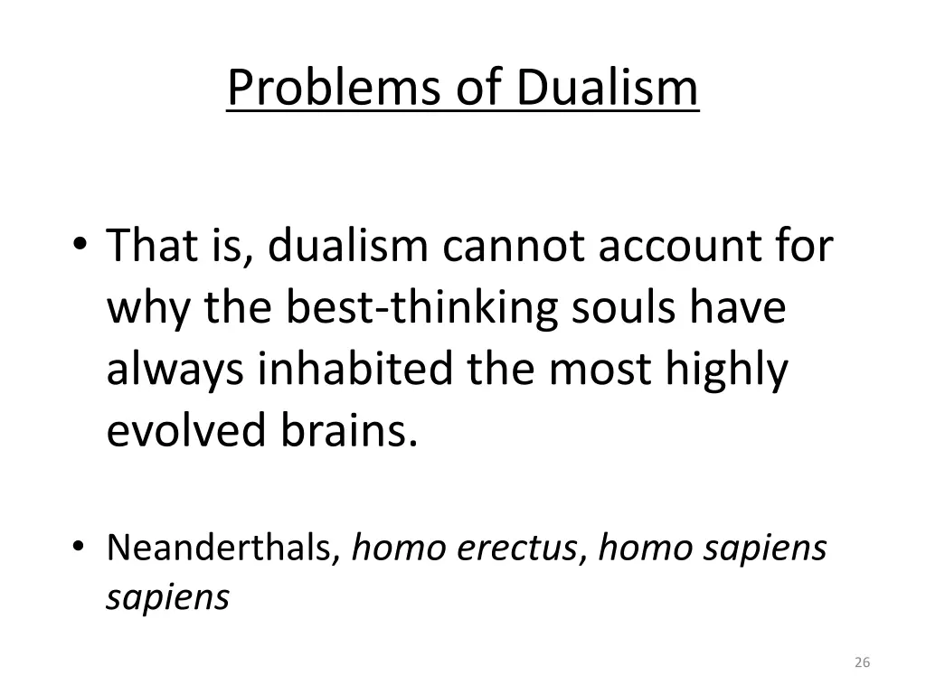 problems of dualism 6