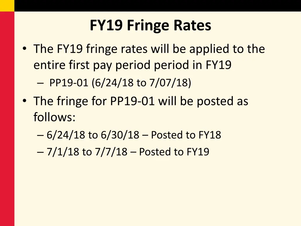 fy19 fringe rates