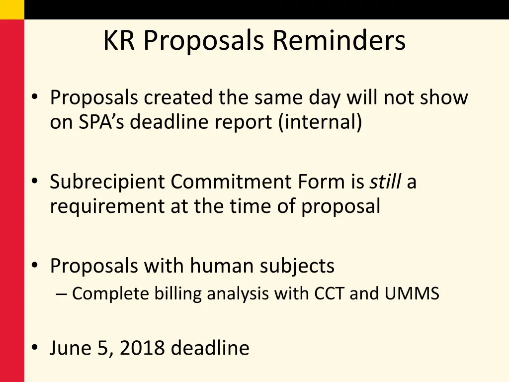 kr proposals reminders