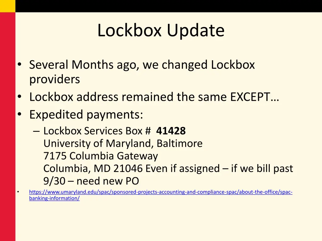 lockbox update