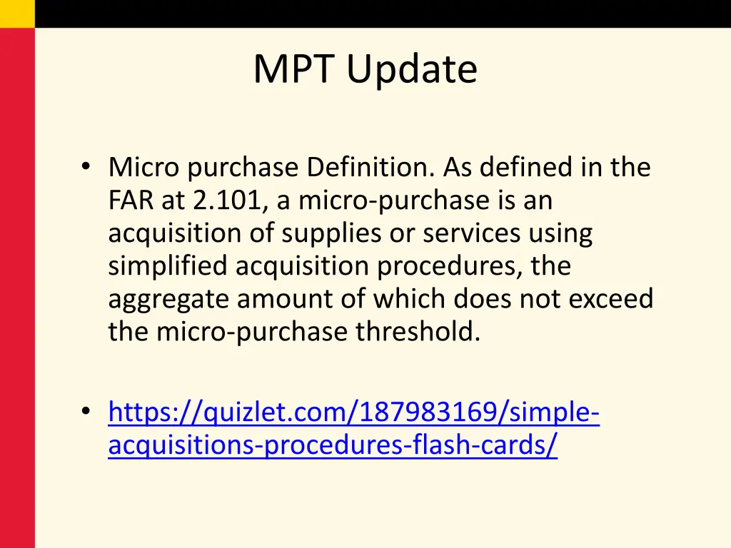 mpt update